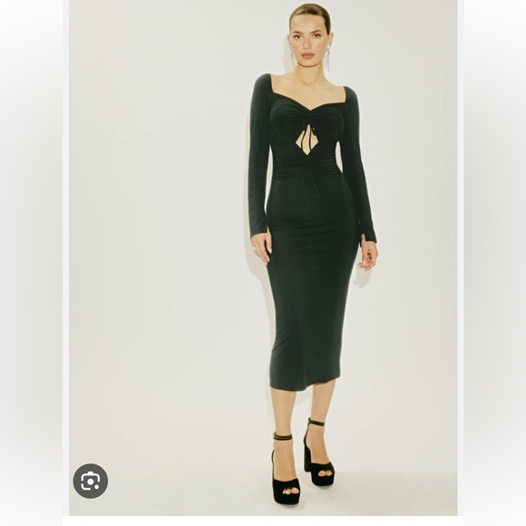 Reformation Dress Size M Dark Forrest Green - Picture 1 of 5